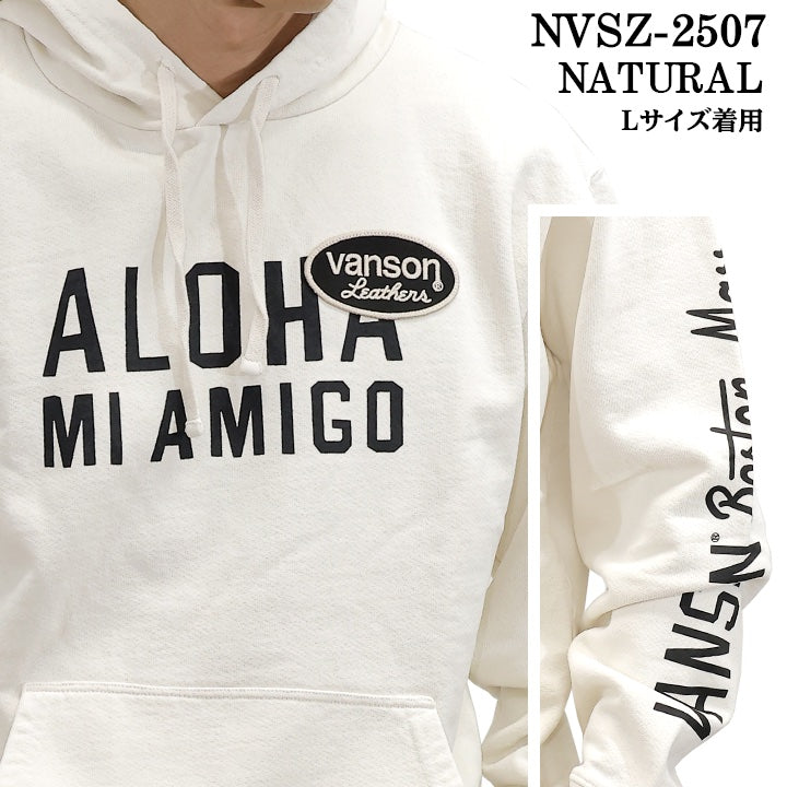 VANSON SWEATSHIRT PARKA HOODIE MADE IN USA バンソン 裏毛 スウェット プルパーカー nvsz-2507