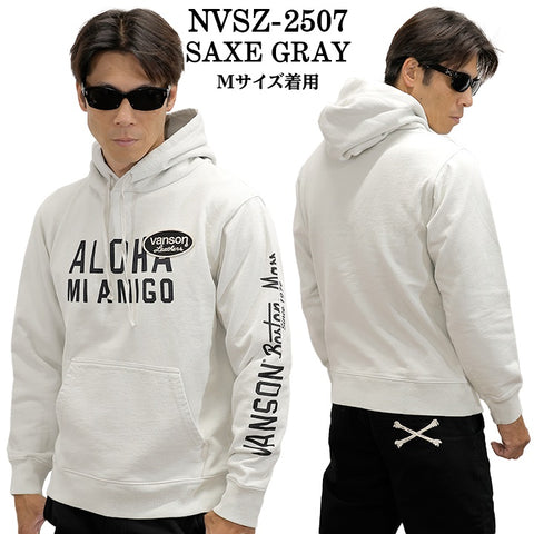 VANSON SWEATSHIRT PARKA HOODIE MADE IN USA バンソン 裏毛 スウェット プルパーカー nvsz-2507