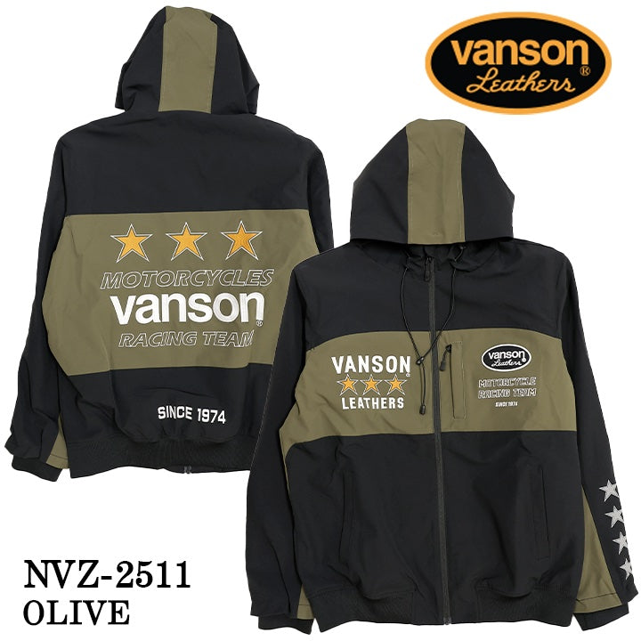 VANSON STRETCH PARKA HOODIE バンソン 三層ストレッチ パーカー nvsz-2511