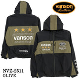 VANSON STRETCH PARKA HOODIE バンソン 三層ストレッチ パーカー nvsz-2511