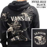 VANSON SWEATSHIRT F/Z PARKA HOODIE バンソン 裏毛 スウェット フルジップ パーカー nvsz-2513