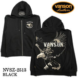 VANSON SWEATSHIRT F/Z PARKA HOODIE バンソン 裏毛 スウェット フルジップ パーカー nvsz-2513