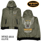 VANSON BONDING F/Z PARKA HOODIE バンソン 裏ファー ボンディング パーカー nvsz-2515
