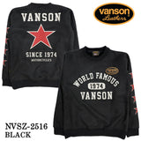VANSON BONDING PULLOVER バンソン 裏ファー ボンディング プルオーバー nvsz-2516