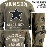 VANSON BONDING PULLOVER バンソン 裏ファー ボンディング プルオーバー nvsz-2516
