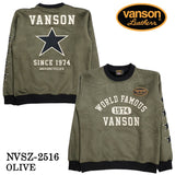 VANSON BONDING PULLOVER バンソン 裏ファー ボンディング プルオーバー nvsz-2516