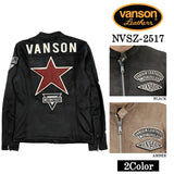 VANSON PLATING RIDERS JACKET バンソン 起毛プレーティング ライダース ジャケット nvsz-2517