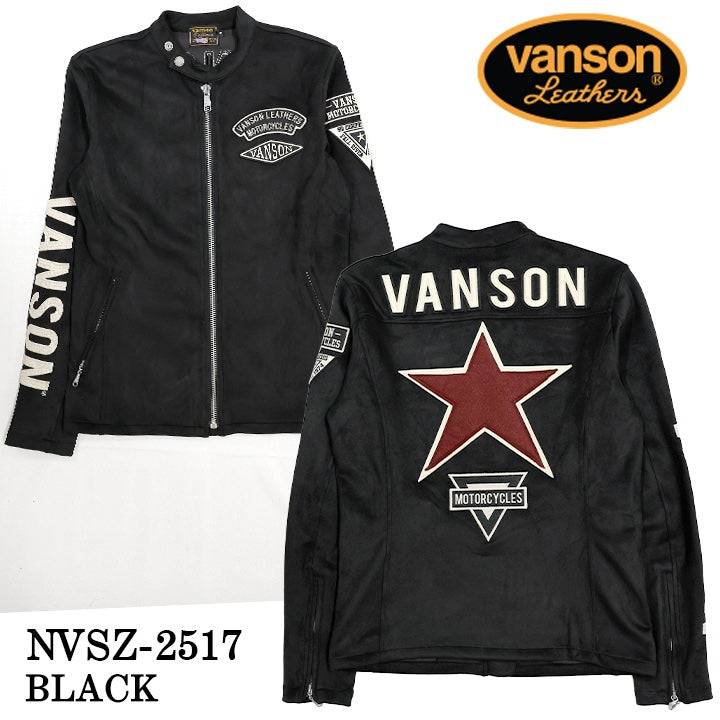 VANSON PLATING RIDERS JACKET バンソン 起毛プレーティング