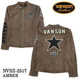 VANSON PLATING RIDERS JACKET バンソン 起毛プレーティング ライダース ジャケット nvsz-2517