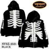 VANSON FUR ZIP JACKET BONE HOODIE バンソン ファー ジャケット パーカー nvsz-2521