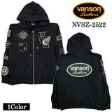 VANSON SWEATSHIRT F/Z PARKA HOODIE SKULL バンソン 裏毛 スウェット パーカー スカル nvsz-2522