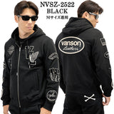 VANSON SWEATSHIRT F/Z PARKA HOODIE SKULL バンソン 裏毛 スウェット パーカー スカル nvsz-2522