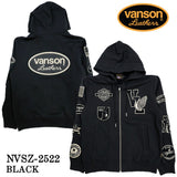 VANSON SWEATSHIRT F/Z PARKA HOODIE SKULL バンソン 裏毛 スウェット パーカー スカル nvsz-2522