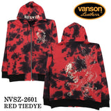 VANSON HOODIE SWEATSHIRT F/Z PARKA SKULL バンソン 裏毛 パーカー スカル nvsz-2601