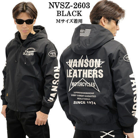 VANSON STRETCH NYLON PARKA HOODIE バンソン 三層ストレッチ パーカー nvsz-2603