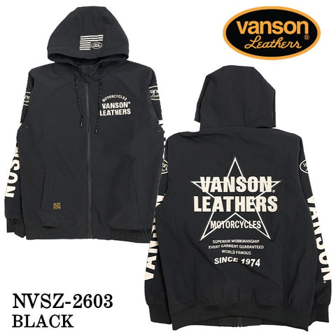 VANSON STRETCH NYLON PARKA HOODIE バンソン 三層ストレッチ パーカー nvsz-2603