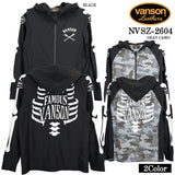 VANSON DRY RASH GUARD F/Z HOODIE バンソン ドライ ラッシュガード パーカー nvsz-2604