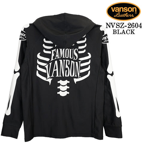 VANSON DRY RASH GUARD F/Z HOODIE バンソン ドライ ラッシュガード