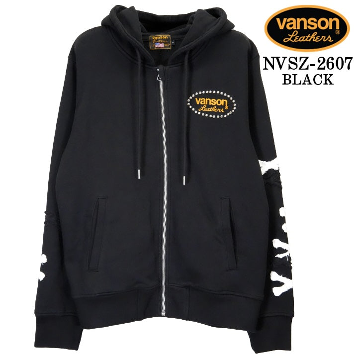 VANSON F/Z PARKA HOODIE LOGO バンソン 裏ファー ボンディング パーカー ロゴ nvsz-2607