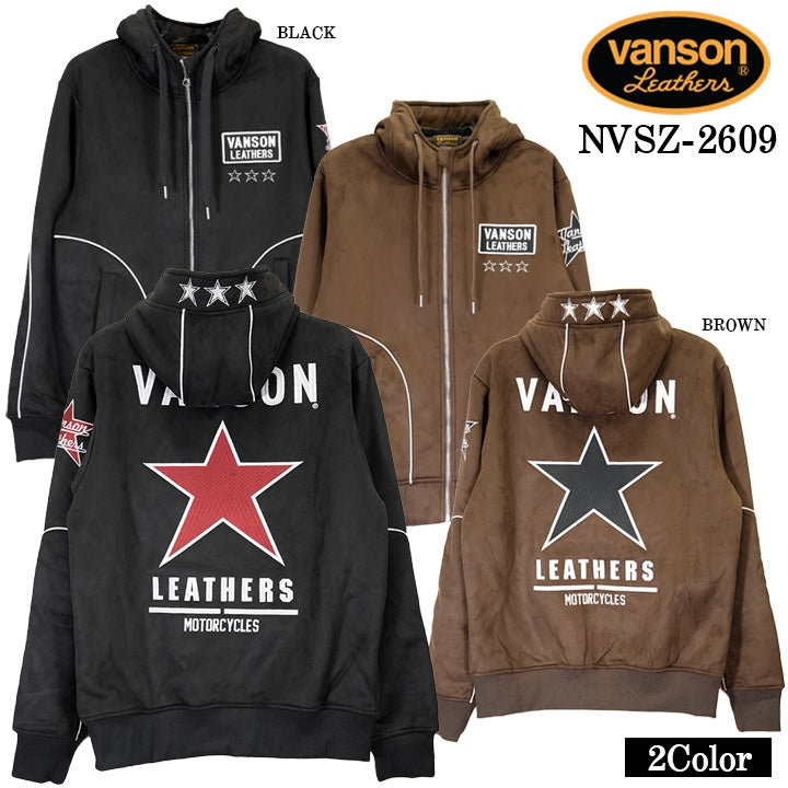 VANSON BONDING F/Z PARKA HOODIE バンソン 裏ファー ボンディング パーカー nvsz-2609