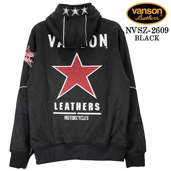 VANSON BONDING F/Z PARKA HOODIE バンソン 裏ファー ボンディング パーカー nvsz-2609