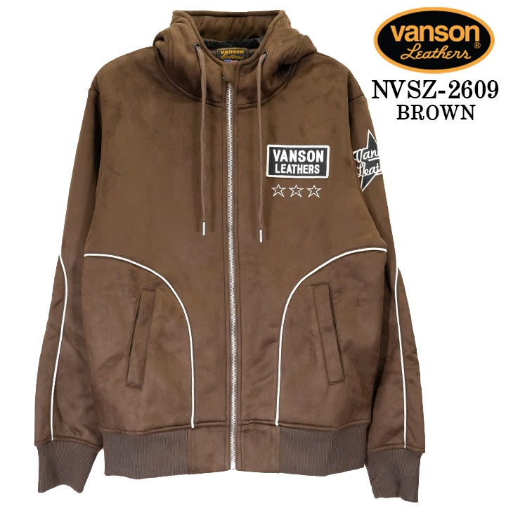 VANSON BONDING F/Z PARKA HOODIE バンソン 裏ファー ボンディング パーカー nvsz-2609