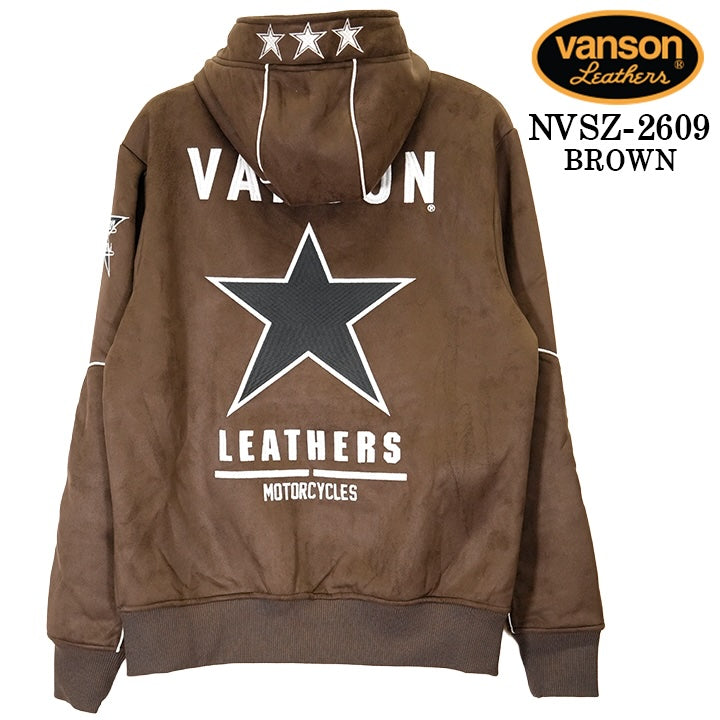 VANSON BONDING F/Z PARKA HOODIE バンソン 裏ファー ボンディング パーカー nvsz-2609