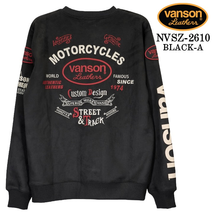VANSON BONDING PULLOVER バンソン 裏ファー ボンディング プルオーバー nvsz-2610