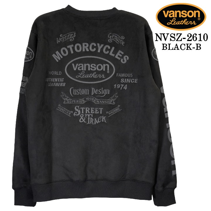 VANSON BONDING PULLOVER バンソン 裏ファー ボンディング プルオーバー nvsz-2610