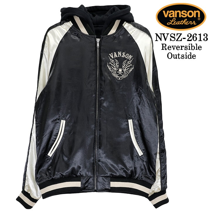 VANSON REVERSIBLE SKA JACKET HOODIE F/Z PARKA バンソン リバーシブル スカジャン ジャケット フーディ 裏毛 パーカー スカジャン nvsz-2613