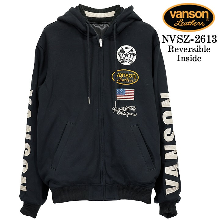 VANSON REVERSIBLE SKA JACKET HOODIE F/Z PARKA バンソン リバーシブル スカジャン ジャケット フーディ 裏毛 パーカー スカジャン nvsz-2613