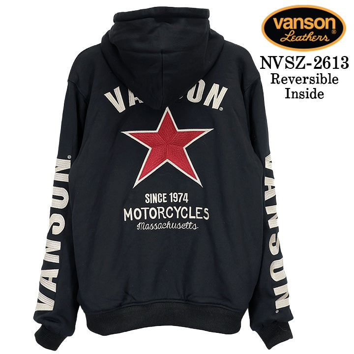 VANSON REVERSIBLE SKA JACKET HOODIE F/Z PARKA バンソン リバーシブル スカジャン ジャケット フーディ 裏毛 パーカー スカジャン nvsz-2613