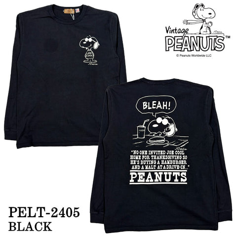 Vintage PEANUTS SNOOPY ヴィンテージ ピーナッツ スヌーピー ヘヴィーオンス 天竺TEE 長袖Tシャツ ロンT pel