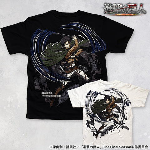 TVアニメ『進撃の巨人』 天竺 Tシャツ 半袖Tee リヴァイ sgk-2510