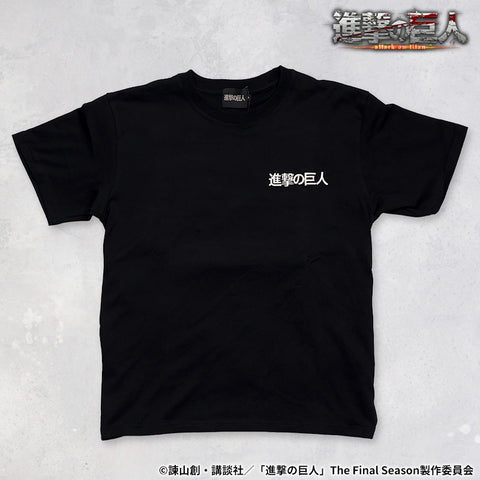 TVアニメ『進撃の巨人』 天竺 Tシャツ 半袖Tee リヴァイ sgk-2510