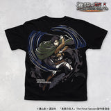 TVアニメ『進撃の巨人』 天竺 Tシャツ 半袖Tee リヴァイ sgk-2510