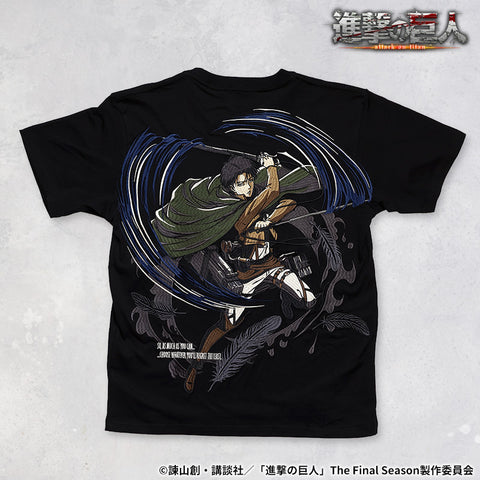 TVアニメ『進撃の巨人』 天竺 Tシャツ 半袖Tee リヴァイ sgk-2510