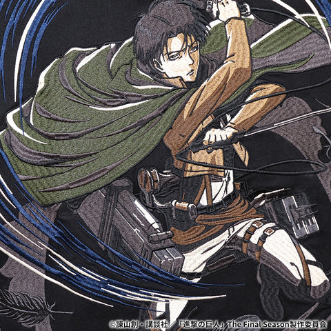 TVアニメ『進撃の巨人』 天竺 Tシャツ 半袖Tee リヴァイ sgk-2510