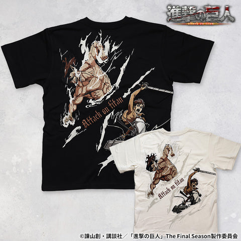 TVアニメ『進撃の巨人』 天竺 Tシャツ 半袖Tee エレン sgk-2511