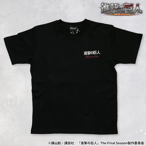 TVアニメ『進撃の巨人』 天竺 Tシャツ 半袖Tee エレン sgk-2511