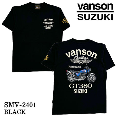 SUZUKI VANSON スズキ バンソン コラボ 天竺 半袖 Tシャツ smv-2401