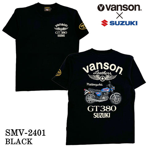 SUZUKI VANSON スズキ バンソン コラボ 天竺 半袖 Tシャツ smv-2401