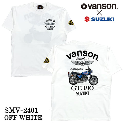 SUZUKI VANSON スズキ バンソン コラボ 天竺 半袖 Tシャツ smv-2401