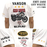 SUZUKI VANSON スズキ バンソン コラボ 天竺 半袖 Tシャツ smv-2402