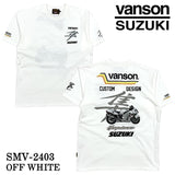 SUZUKI VANSON スズキ バンソン コラボ 天竺 半袖 Tシャツ smv-2403
