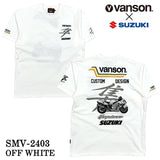 SUZUKI VANSON スズキ バンソン コラボ 天竺 半袖 Tシャツ smv-2403