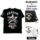 SUZUKI VANSON スズキ バンソン コラボ 天竺 半袖 Tシャツ smv-2404