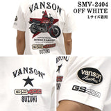 SUZUKI VANSON スズキ バンソン コラボ 天竺 半袖 Tシャツ smv-2404