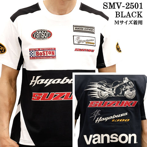 SUZUKI VANSON スズキ バンソン コラボ 天竺 半袖 Tシャツ smv-2501