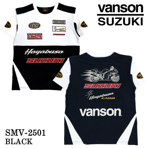 SUZUKI VANSON スズキ バンソン コラボ 天竺 半袖 Tシャツ smv-2501